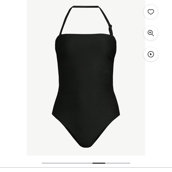 NWOT Love & Sports Strapless (or with Strap) Textured Swimsuit - Picture 4 of 10